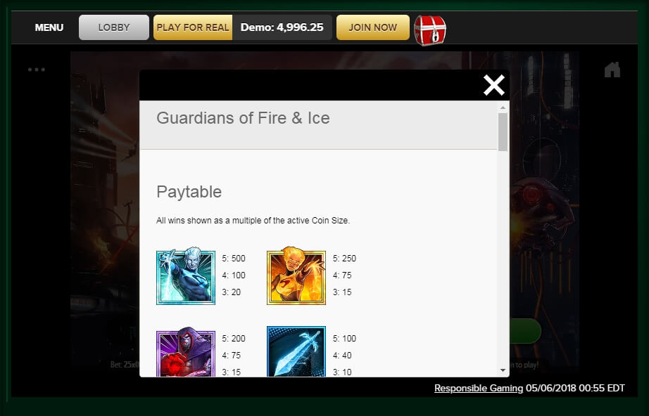 guardians of fire and ice slot machine detail image 6