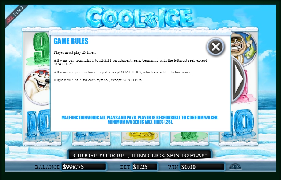 cool as ice slot machine detail image 0