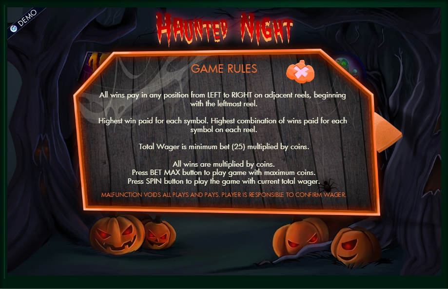 haunted night slot machine detail image 0