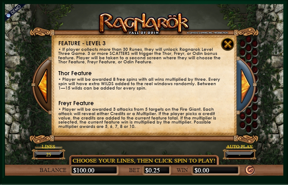 ragnarok fall of odin slot machine detail image 2