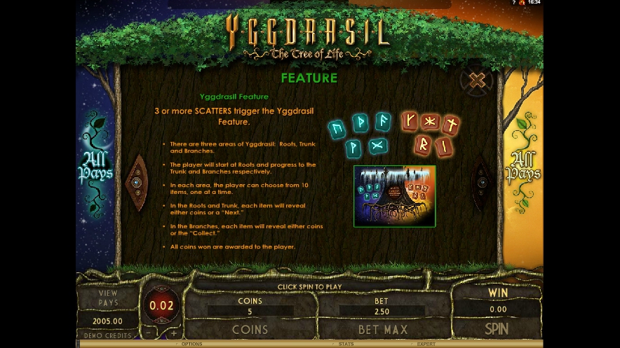 yggdrasil the tree of life slot machine detail image 0