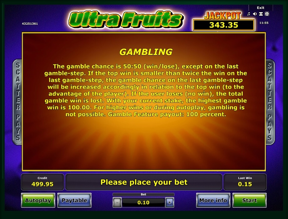 ultra fruits slot machine detail image 0