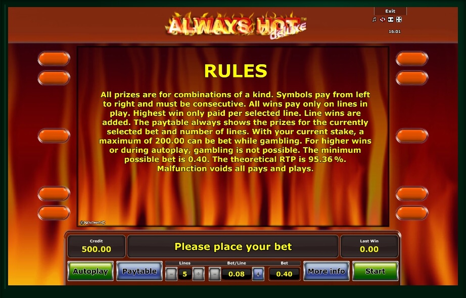 always hot deluxe slot machine detail image 0