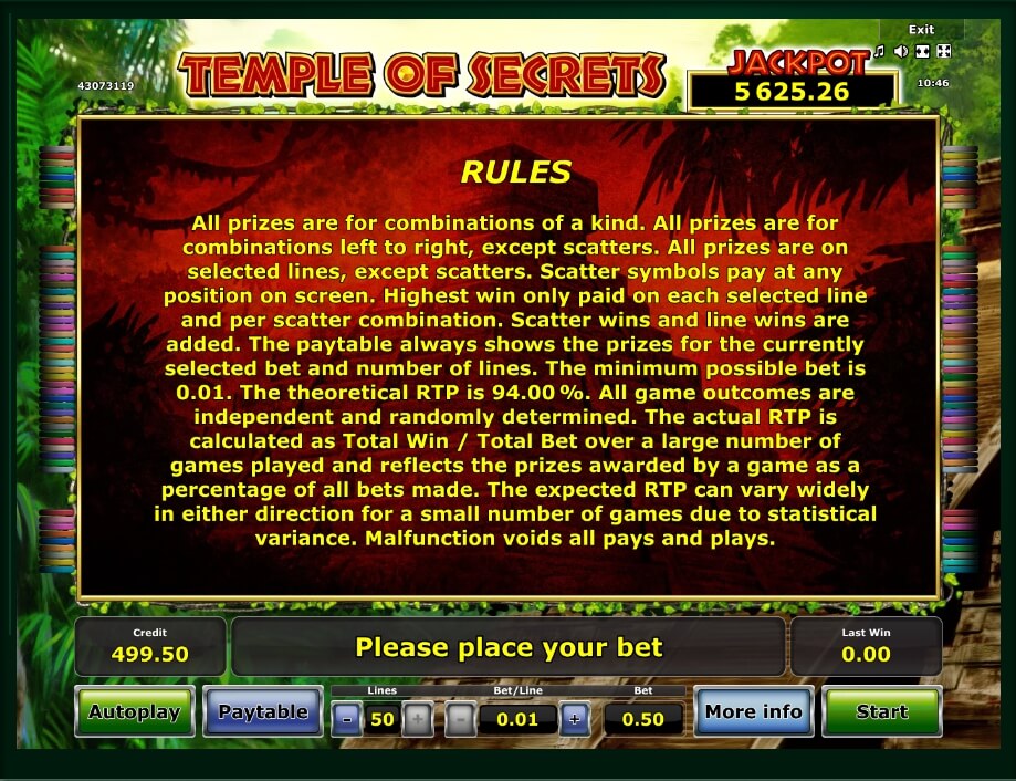 temple of secrets slot machine detail image 3