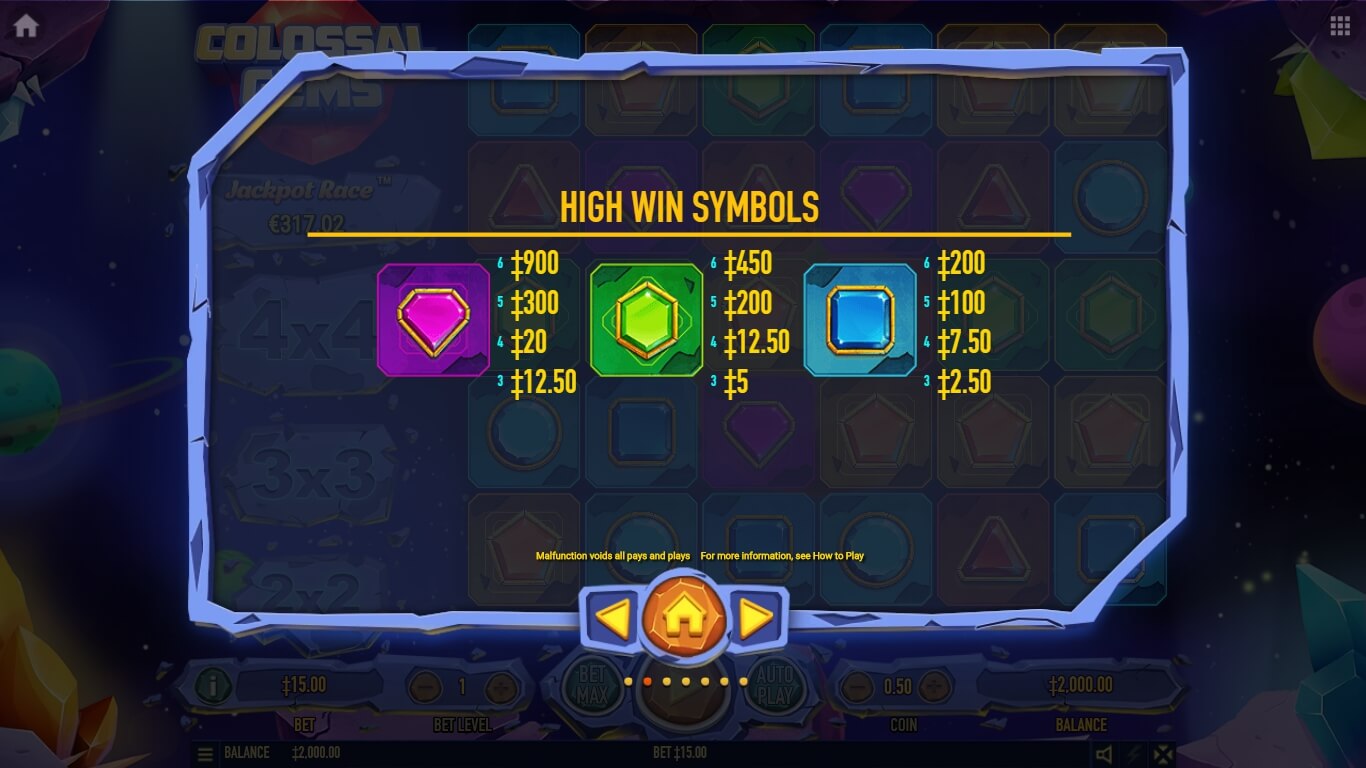 colossal gems slot machine detail image 1