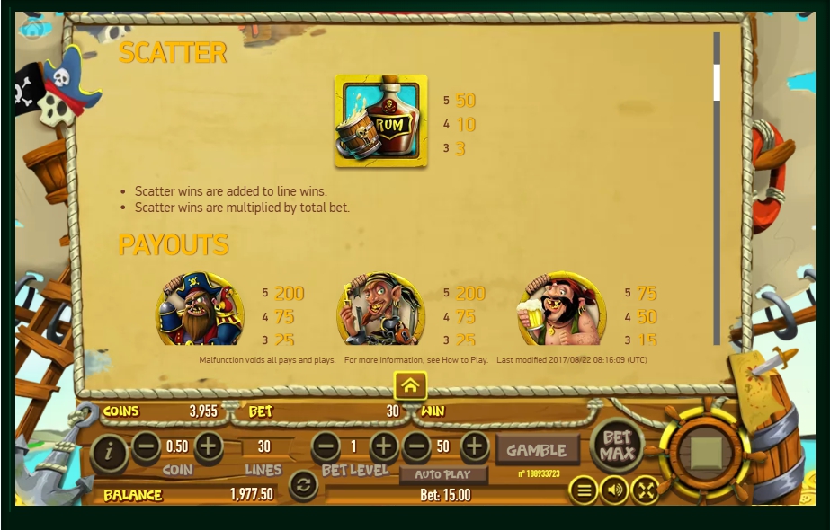 scruffy scallywags slot machine detail image 7