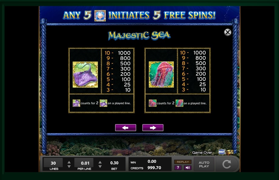 majestic sea slot machine detail image 14