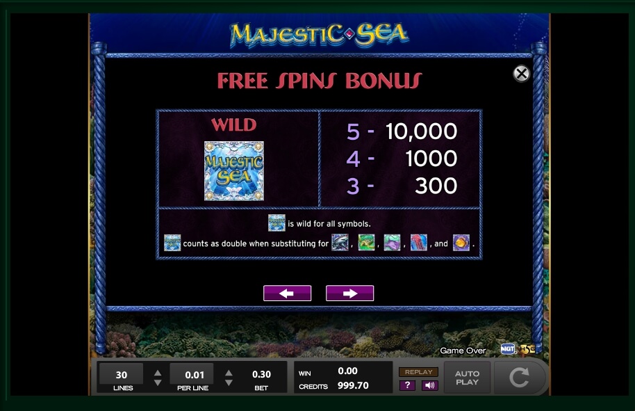 majestic sea slot machine detail image 7