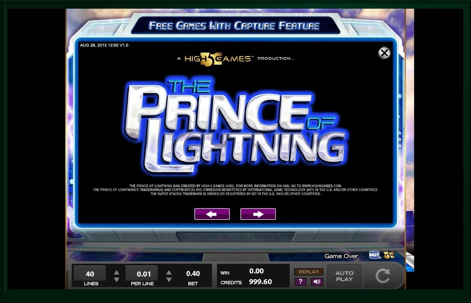 the prince of lightning slot machine detail image 8