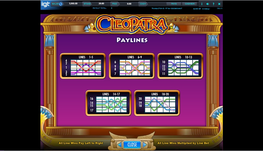 cleopatra megajackpots slot machine detail image 1