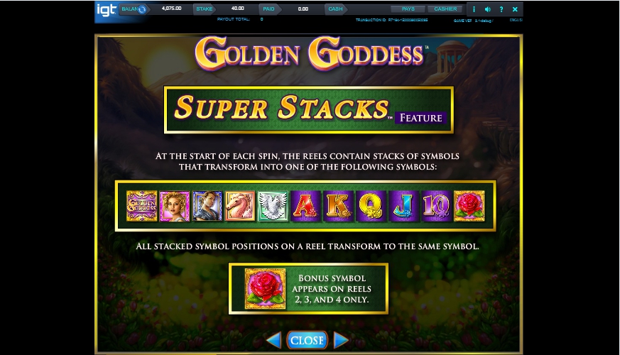 golden goddess mega jackpots slot machine detail image 5