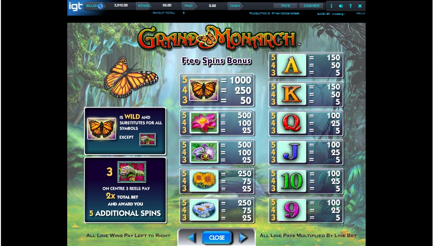 grand monarch slot machine detail image 2