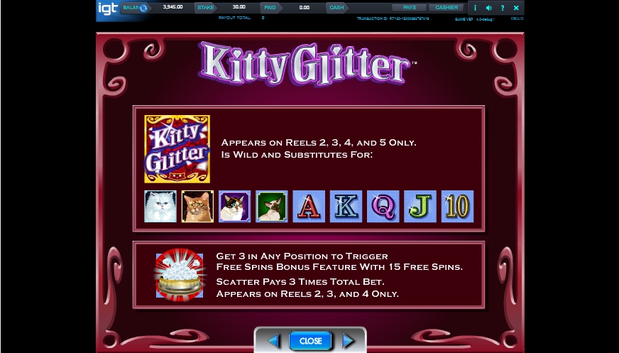 kitty glitter slot machine detail image 5