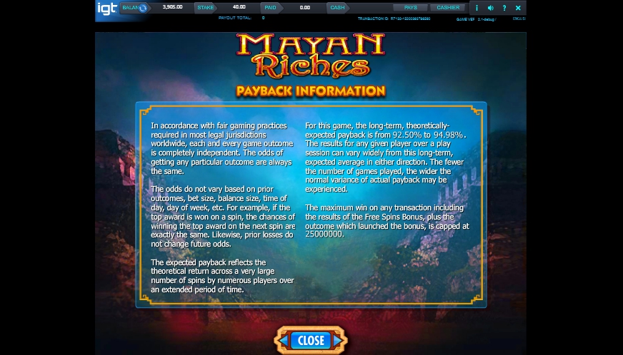 mayan riches slot machine detail image 0