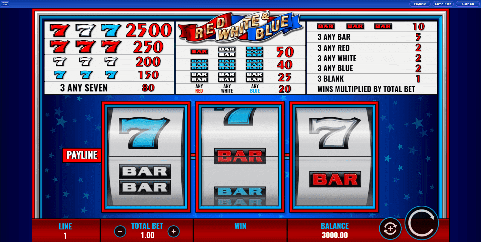 Red White Blue slot play free