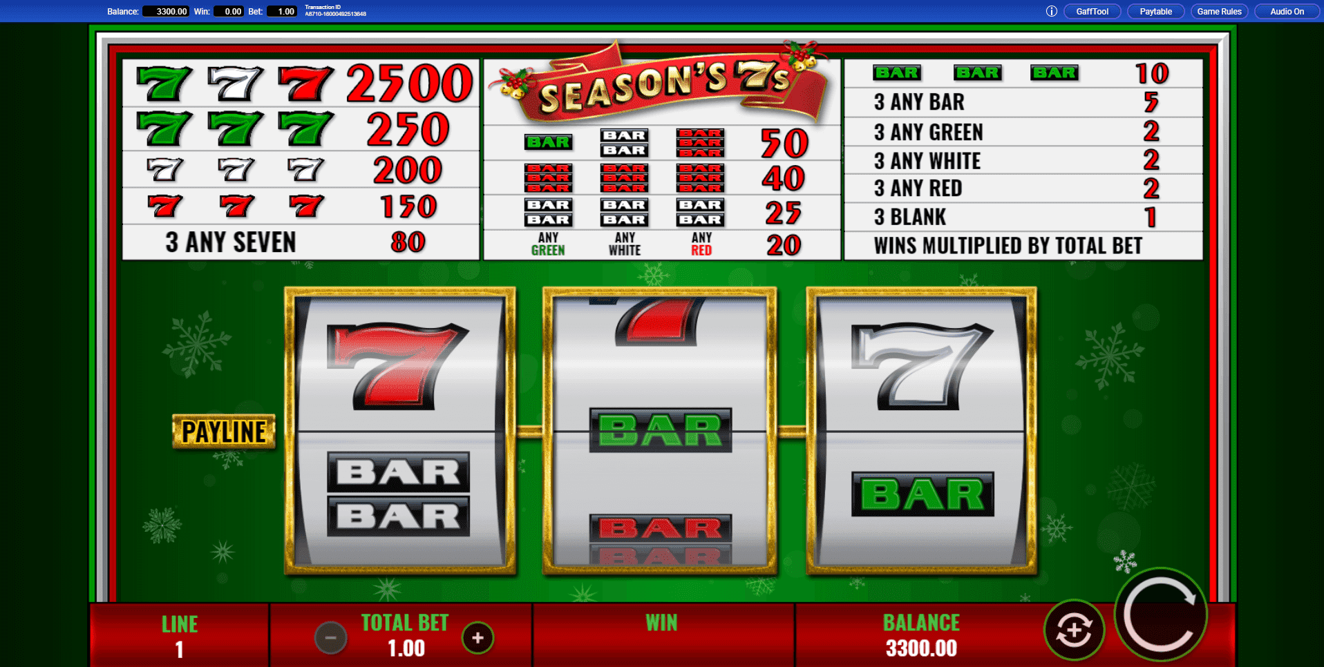 Seasons 7s slot play free