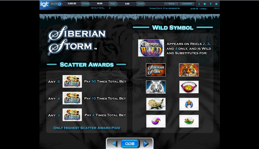 megajackpots siberian storm slot machine detail image 4