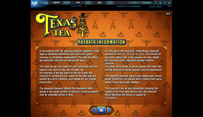 texas tea slot machine detail image 0