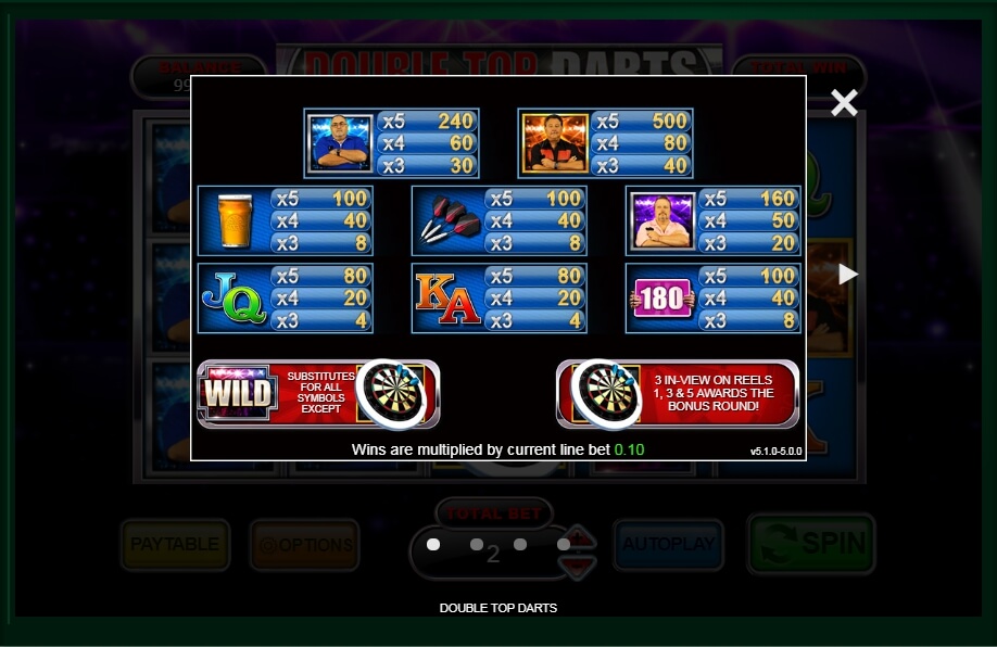 double top darts slot machine detail image 3
