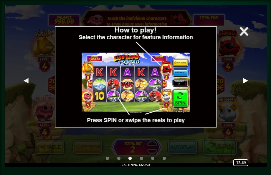 lightning squad slot machine detail image 3