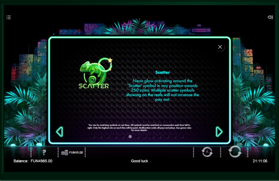 neon jungle slot machine detail image 3