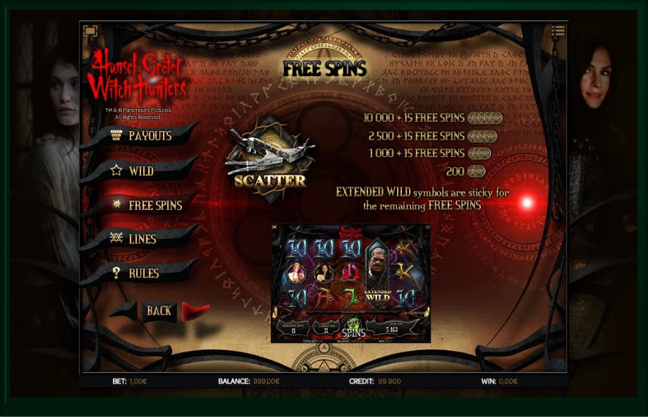 hansel & gretel witch hunters slot machine detail image 2