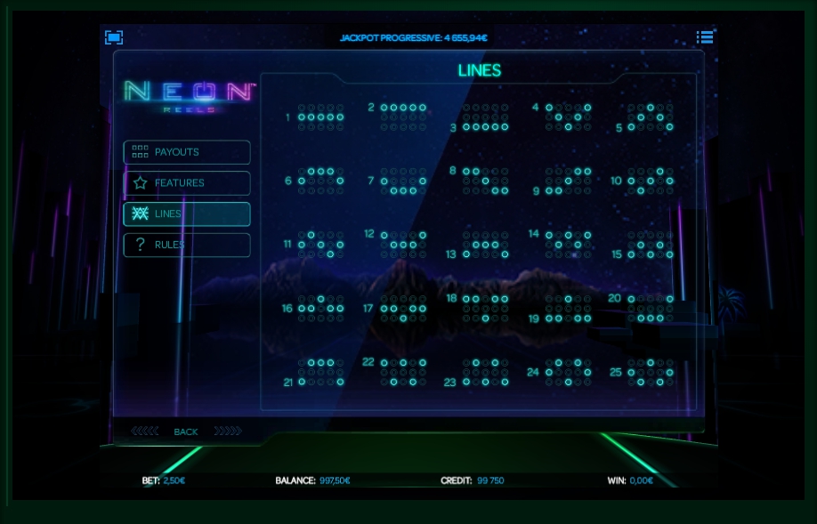 neon reels slot machine detail image 1