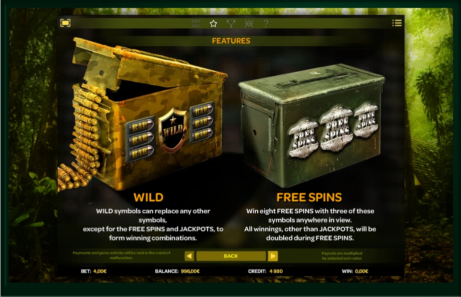 platoon wild slot machine detail image 3