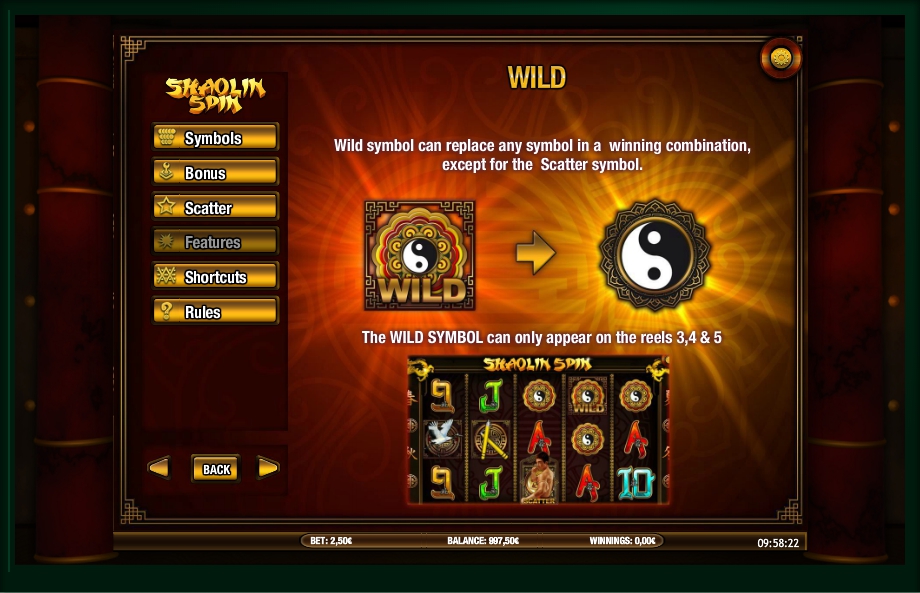 shaolin spin slot machine detail image 2