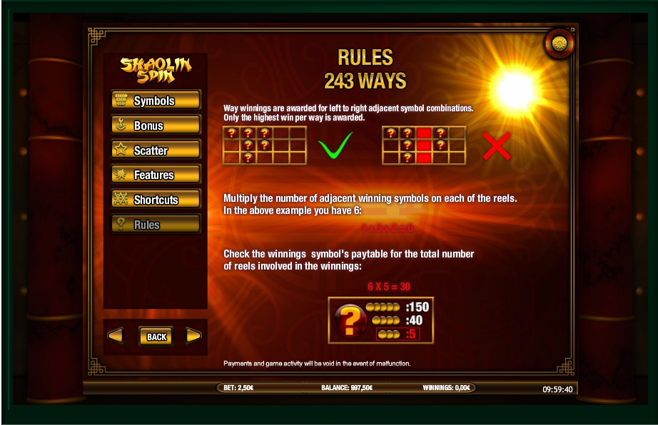 shaolin spin slot machine detail image 0