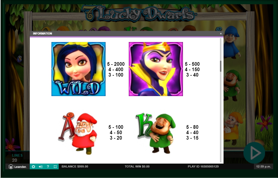 7 lucky dwarfs slot machine detail image 6