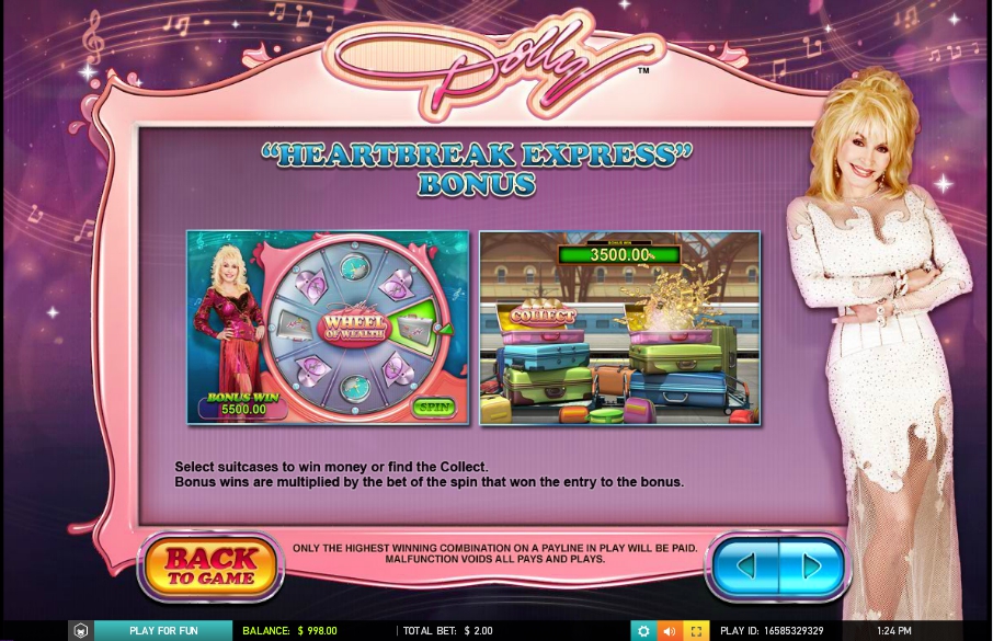 dolly parton slot machine detail image 3