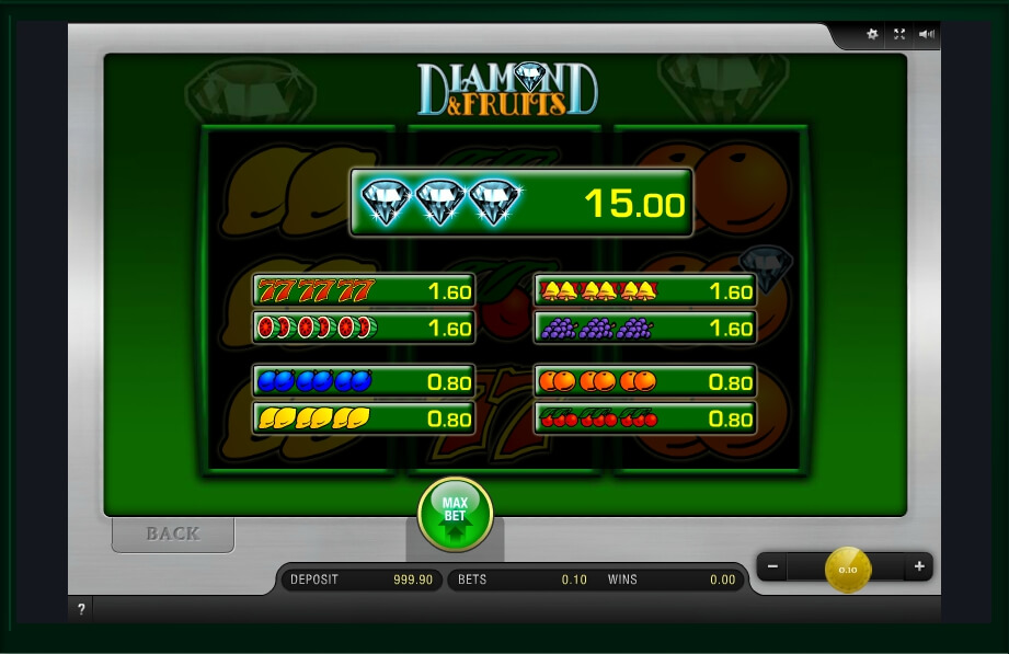 diamond & fruits slot machine detail image 0