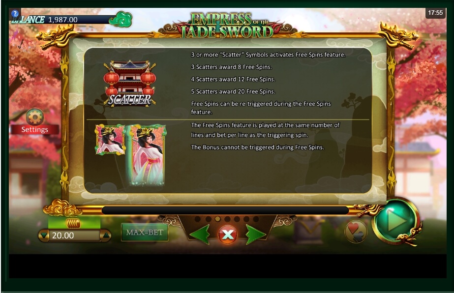 empress of the jade sword slot machine detail image 4