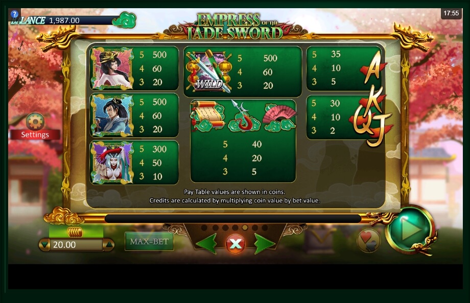 empress of the jade sword slot machine detail image 2