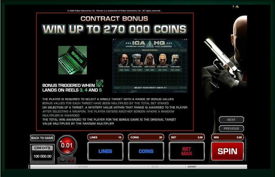 hitman slot machine detail image 3