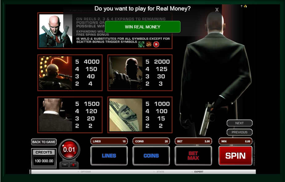 hitman slot machine detail image 1