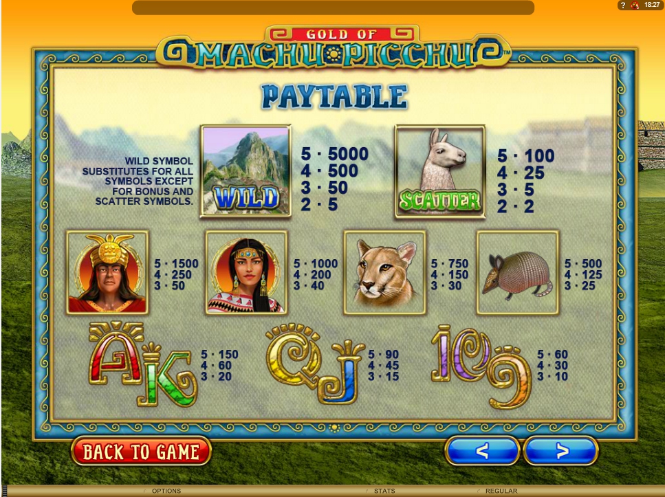 machu picchu slot machine detail image 7