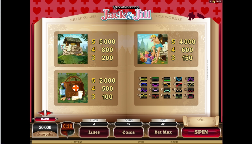 rhyming reels jack & jill slot machine detail image 1