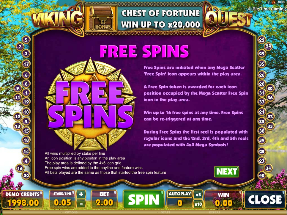 vikings quest slot machine detail image 3