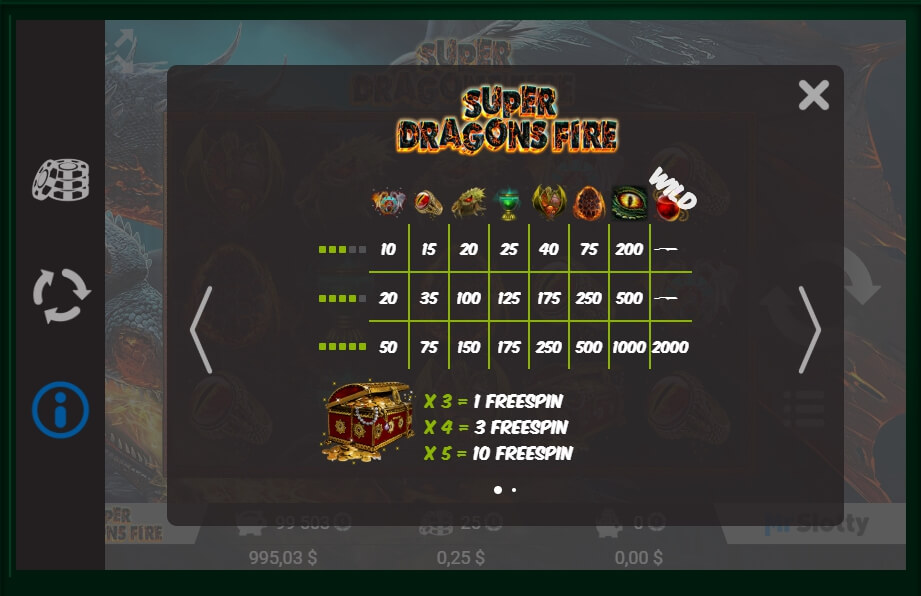 super dragons fire slot machine detail image 1