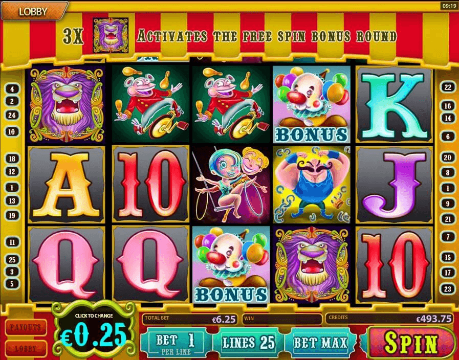 Big Top Circus slot play free