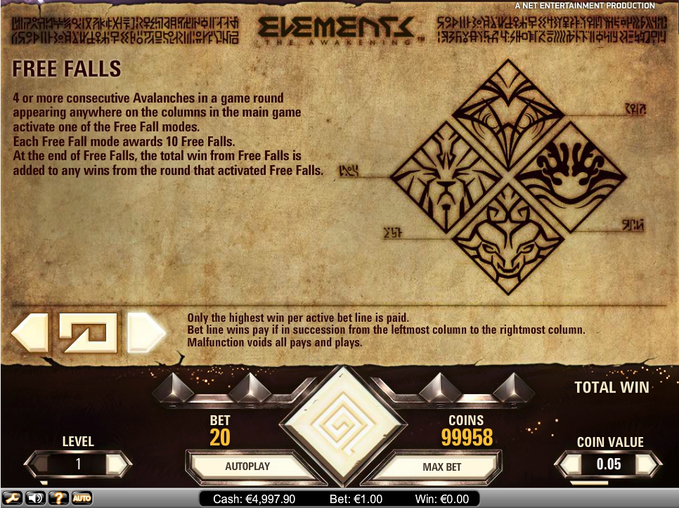 elements the awakening slot machine detail image 4