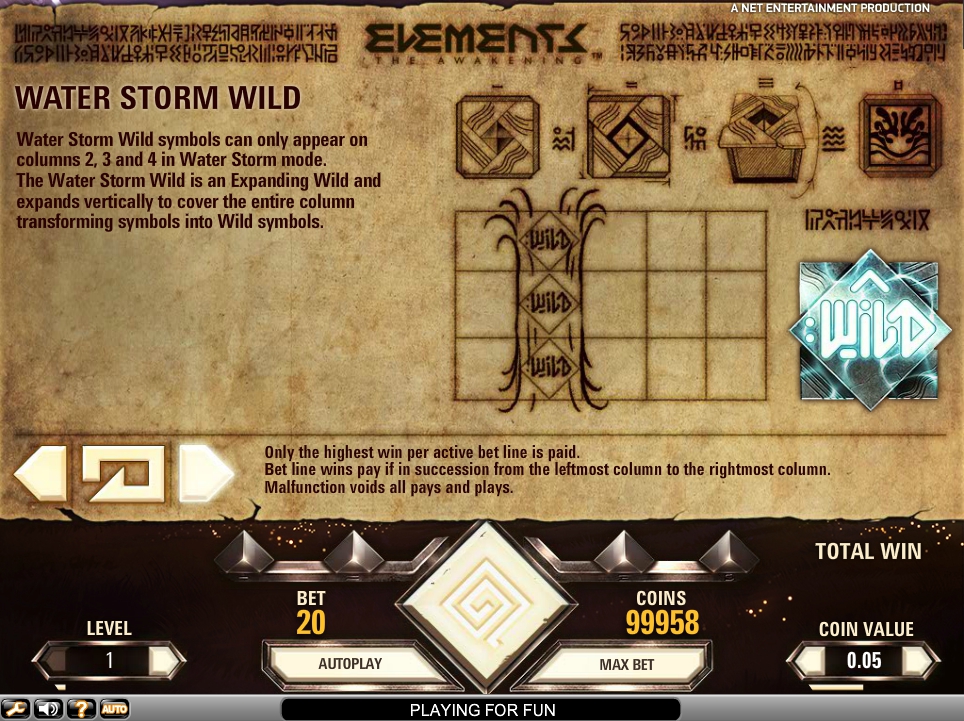 elements the awakening slot machine detail image 0