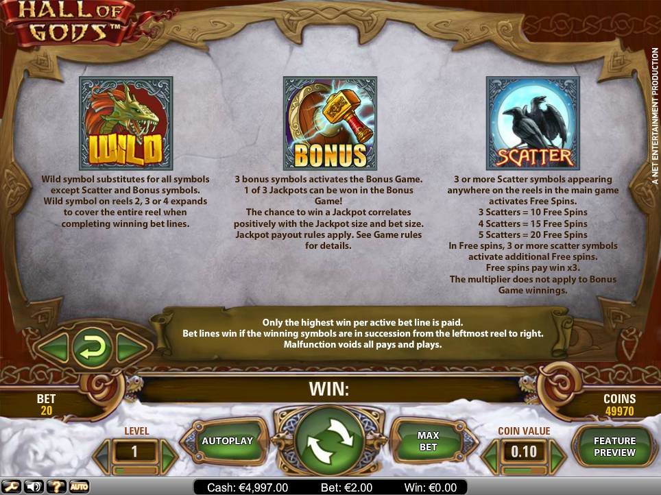 hall of gods slot machine detail image 2