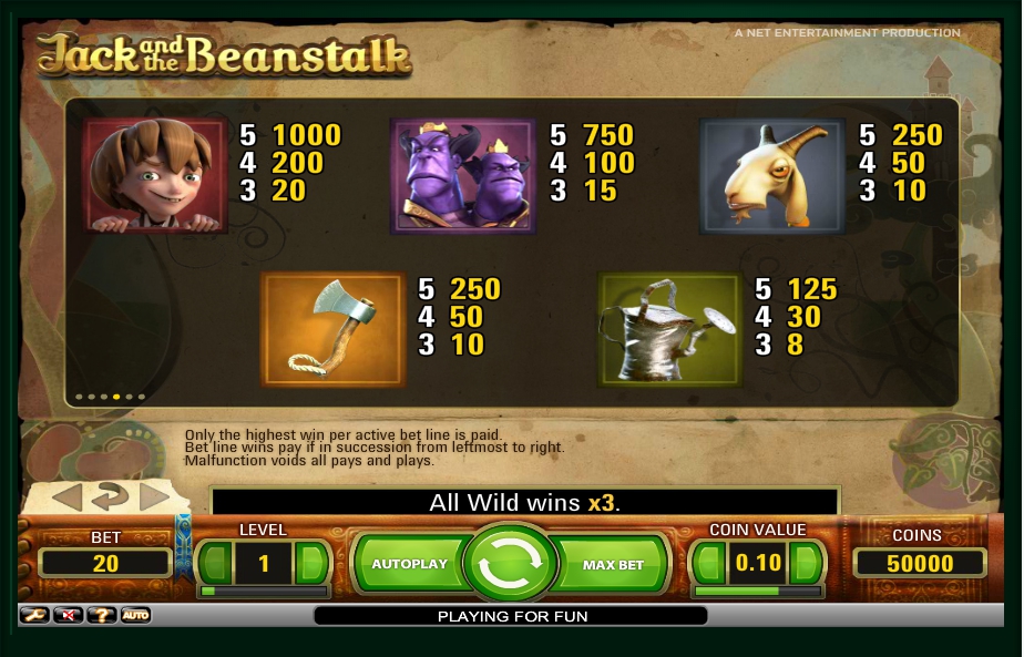 jack and the beanstalk slot machine detail image 2