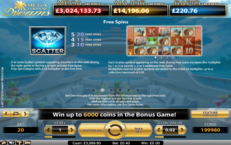 mega fortune dreams slot machine detail image 6