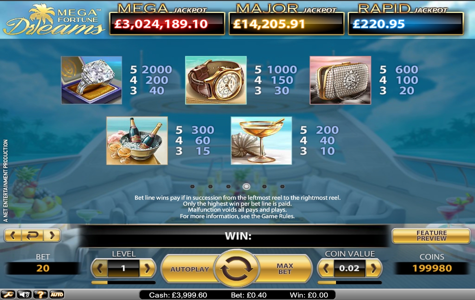 mega fortune dreams slot machine detail image 4