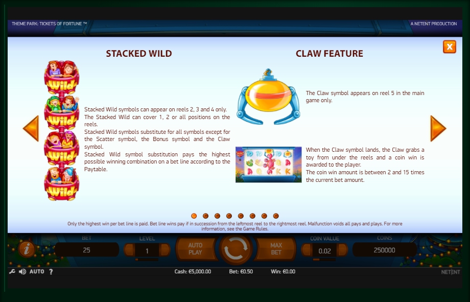 theme park: tickets of fortune slot machine detail image 7