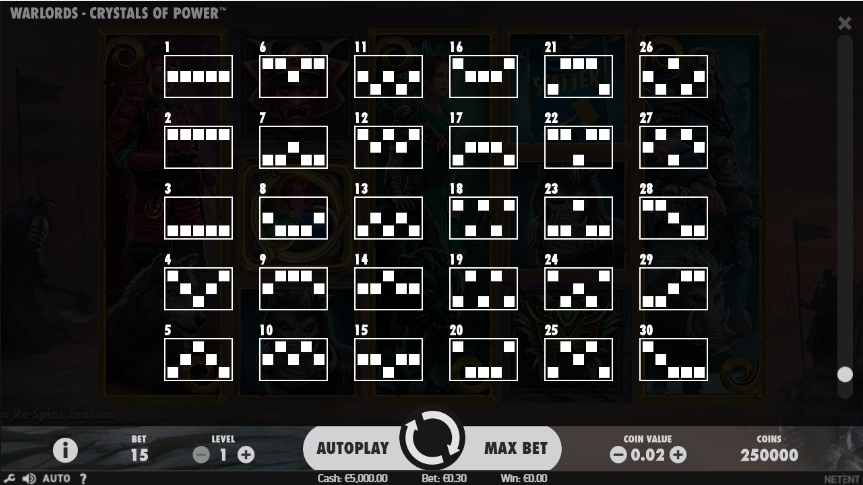 warlords: crystals of power slot machine detail image 9